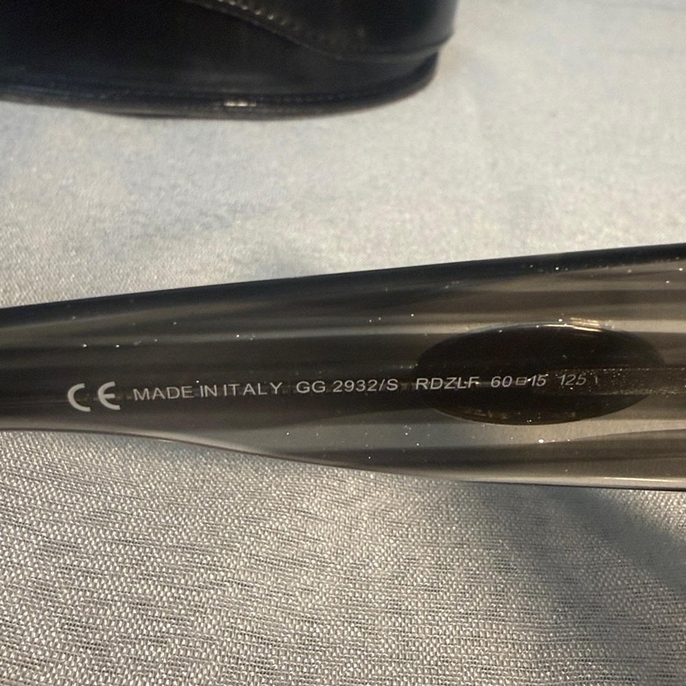 Gucci Black and Gray Women's Sunglasses - Picture 5 of 7